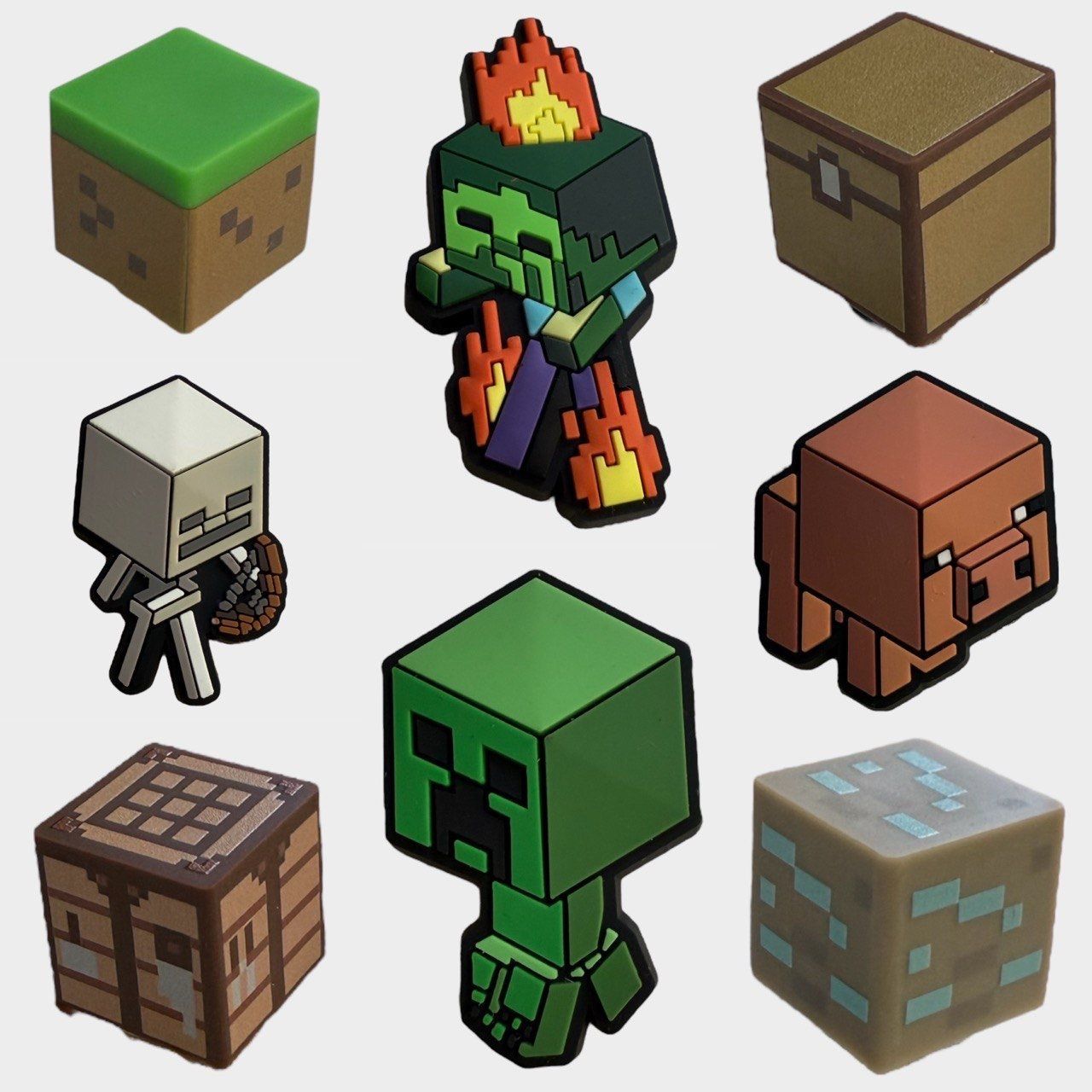Комплект Jibbitz Майнкрафт 3D 8 шт Jibbitz-minecraft фото поспішай обрати наймодніші товари Crocs